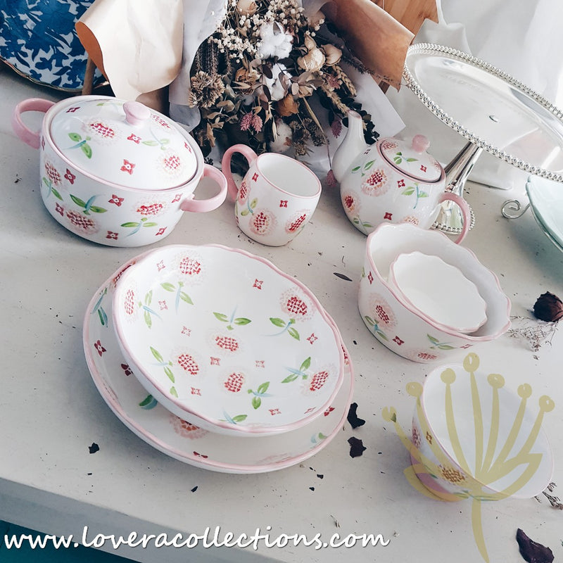 *LAST PRICE CLEARANCE PROMO* Handmade Pink Blossom Drinkware & Dinnerware Collection - Lovera Collections
