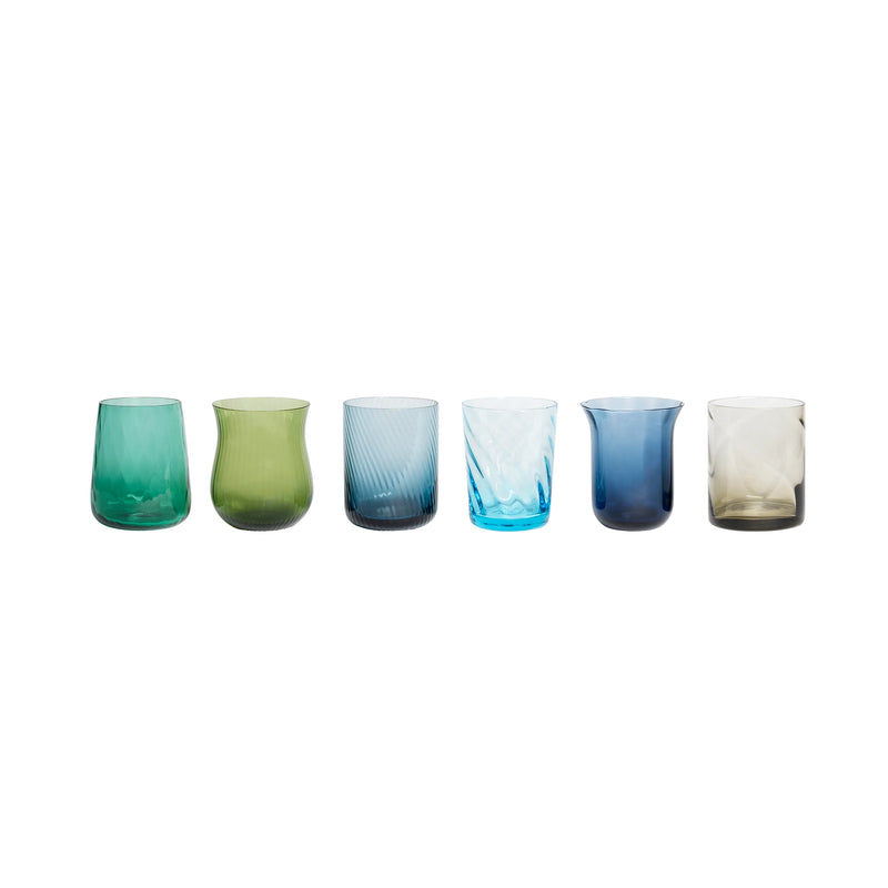 Bitossi Set 6 Textured Water Tumblers / Glasses