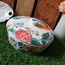 *50% CLEARANCE SALE* Assorted Prints Round Pot w Cover