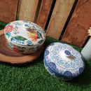 *50% CLEARANCE SALE* Assorted Prints Round Pot w Cover