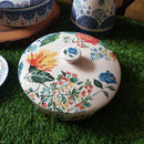 *50% CLEARANCE SALE* Assorted Prints Round Pot w Cover