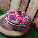 *50% CLEARANCE SALE* Assorted Prints Round Pot w Cover