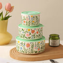 *30% CLEARANCE SALE* Lunar Blossoms / Botanic Floral 3 Piece Containers Bowls Gift Set