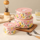 *30% CLEARANCE SALE* Lunar Blossoms / Botanic Floral 3 Piece Containers Bowls Gift Set