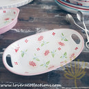 *PWP for $5* Pink Blossom Oval Baking Dish With Handles