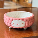*30% CLEARANCE SALE* Baaba Sheep White / Pink Serving Dish / Pet Bowl