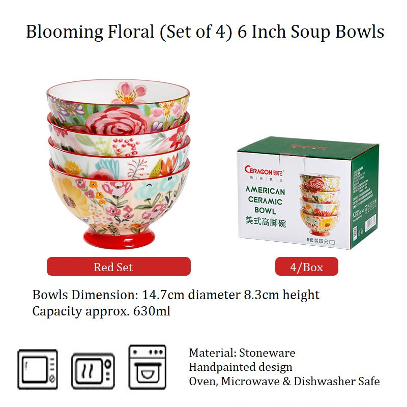 *30% OFF CLEARANCE PROMO* Blooming Floral Rice / Soup /Serving Bowls