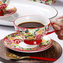 *50% CLEARANCE PROMO* Blooming Floral Teapot & Tea Cup with Saucer