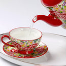 *50% CLEARANCE PROMO* Blooming Floral Teapot & Tea Cup with Saucer