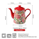 *50% CLEARANCE PROMO* Blooming Floral Teapot & Tea Cup with Saucer
