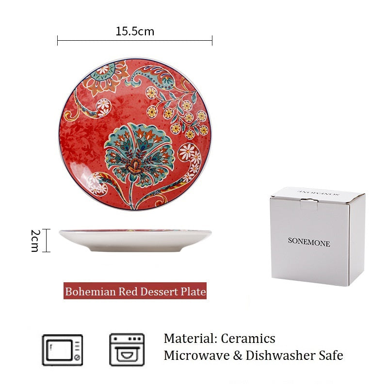 *30% CLEARANCE SALE* Bohemian Red Dinnerware & Serving Dishes