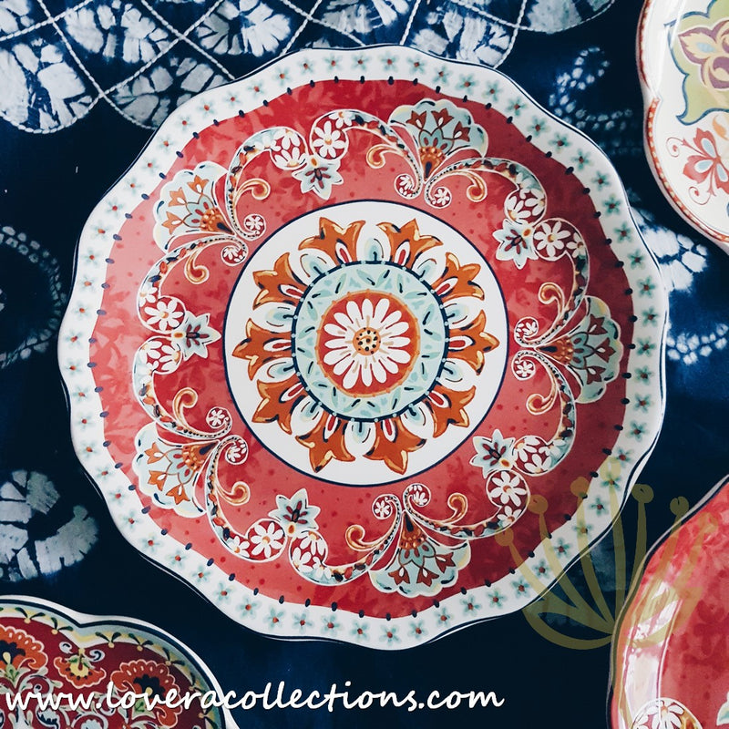 *30% CLEARANCE SALE* Bohemian Red Dinnerware & Serving Dishes