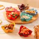 *30% OFF CLEARANCE PROMO* Christmas Tree Snacks / Condiments Dishes Set with Wooden Tray