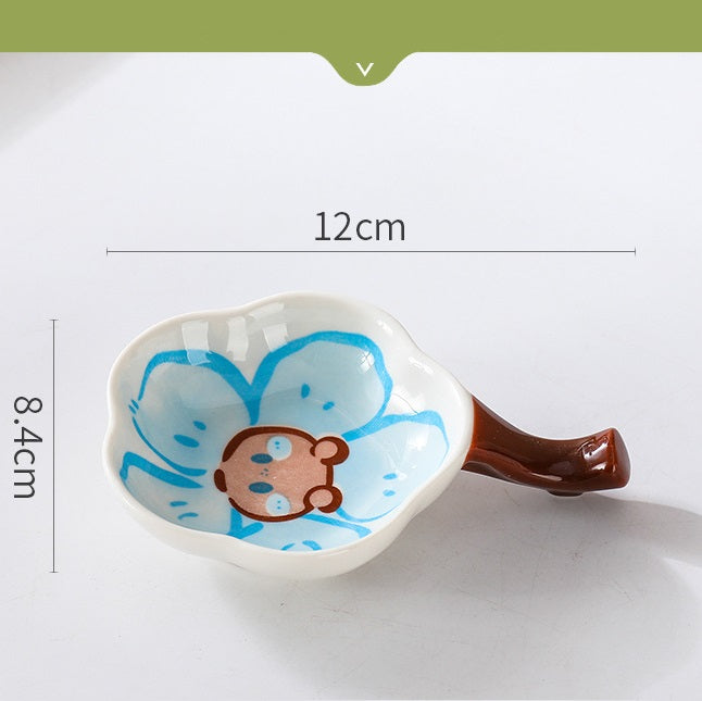 *50% CLEARANCE SALE* Floral Condiments Dish with Chopsticks Rest