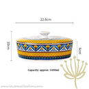 *50% CLEARANCE SALE* Assorted Prints Round Pot w Cover