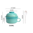 *50% CLEARANCE SALE* Kalours Noodles Bowl w Cover & Soup Spoon Set