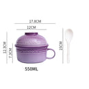 *50% CLEARANCE SALE* Kalours Noodles Bowl w Cover & Soup Spoon Set