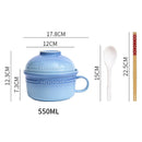 *50% CLEARANCE SALE* Kalours Noodles Bowl w Cover & Soup Spoon Set