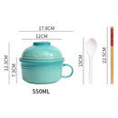 *50% CLEARANCE SALE* Kalours Noodles Bowl w Cover & Soup Spoon Set