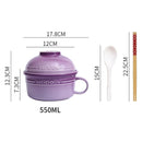 *50% CLEARANCE SALE* Kalours Noodles Bowl w Cover & Soup Spoon Set