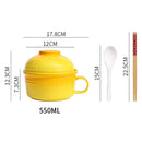 *50% CLEARANCE SALE* Kalours Noodles Bowl w Cover & Soup Spoon Set