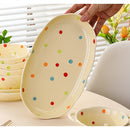 *30% OFF CLEARANCE SALE* Colorful Polka Dots Oven Safe Oval Dish