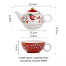 *30% CLEARANCE SALE* Red Spring Bird Teapot w Cup Set