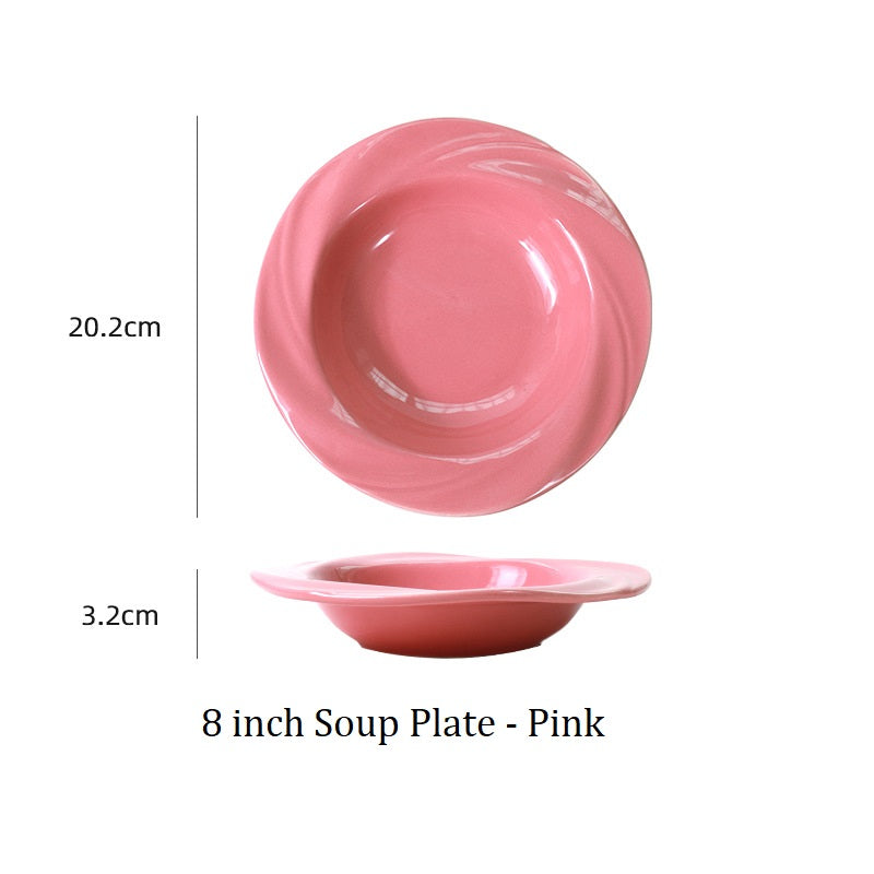 *30% CLEARANCE SALE* Swirls 8 Inch Soup Plate