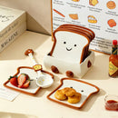 *30% CLEARANCE SALE*  Breakfast Toast Plates & Container Set