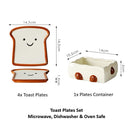 *30% CLEARANCE SALE*  Breakfast Toast Plates & Container Set