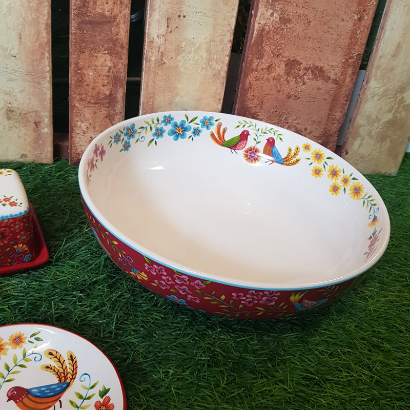 [NEW!] Assorted Festive Prints Huge Serving Bowl