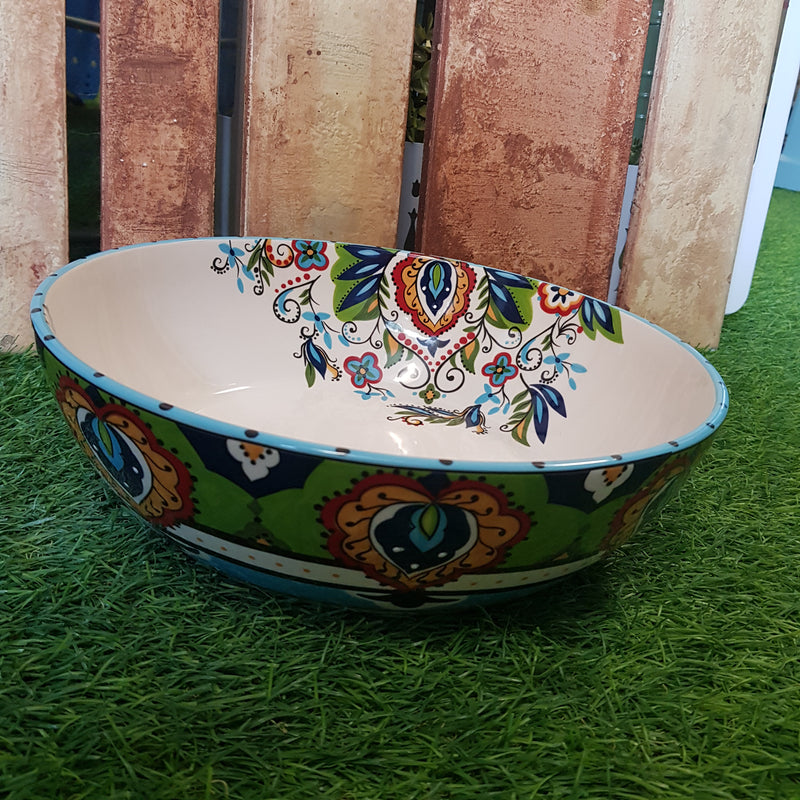 [NEW!] Assorted Festive Prints Huge Serving Bowl