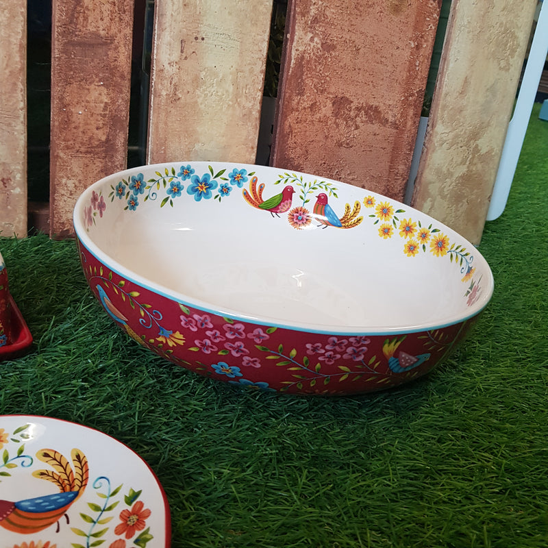 [NEW!] Assorted Festive Prints Huge Serving Bowl