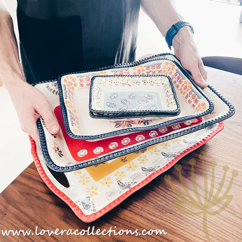 Afrocentric Rectangle Baking Dishes & Serveware - Lovera Collections