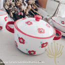 *LAST PRICE CLEARANCE PROMO* Handmade Red Floral Drinkware & Dinnerware Collection - Lovera Collections