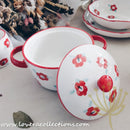 *LAST PRICE CLEARANCE PROMO* Handmade Red Floral Drinkware & Dinnerware Collection - Lovera Collections
