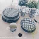 Awasaka Black & White Modern Assorted Prints Dinnerware Sets - Lovera Collections