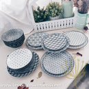 Awasaka Black & White Modern Assorted Prints Dinnerware Sets - Lovera Collections