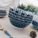 Awasaka Black & White Modern Assorted Prints Dinnerware Sets - Lovera Collections