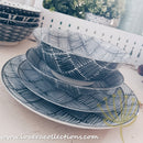 Awasaka Black & White Modern CHECKS Dinnerware Collection - Lovera Collections