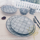 Awasaka Black & White Modern CHECKS Dinnerware Collection - Lovera Collections