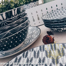 Awasaka Black & White Modern Assorted Prints Dinnerware Sets - Lovera Collections