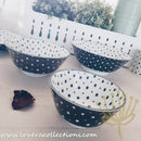 Awasaka Black & White Modern DOTS Dinnerware Collection - Lovera Collections