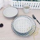 Awasaka Black & White Modern DOTS Dinnerware Collection - Lovera Collections