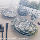 Awasaka Black & White Modern STARS Dinnerware Collection - Lovera Collections