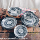 Awasaka Japan Black & White Tribal Dinnerware Collection - Lovera Collections