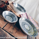 Awasaka Japan Black & White Tribal Dinnerware Collection - Lovera Collections