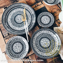 Awasaka Japan Black & White Tribal Dinnerware Collection - Lovera Collections