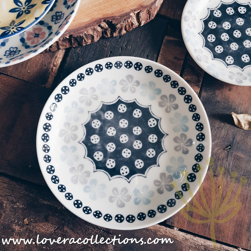 Awasaka Japan Floral Prints Condiments Dishes & Dessert Plates Collection - Lovera Collections