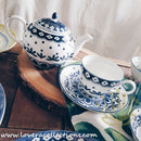 Awasaka Japan Blue & White Polka Dots Tea & Dinnerware Collection - Lovera Collections